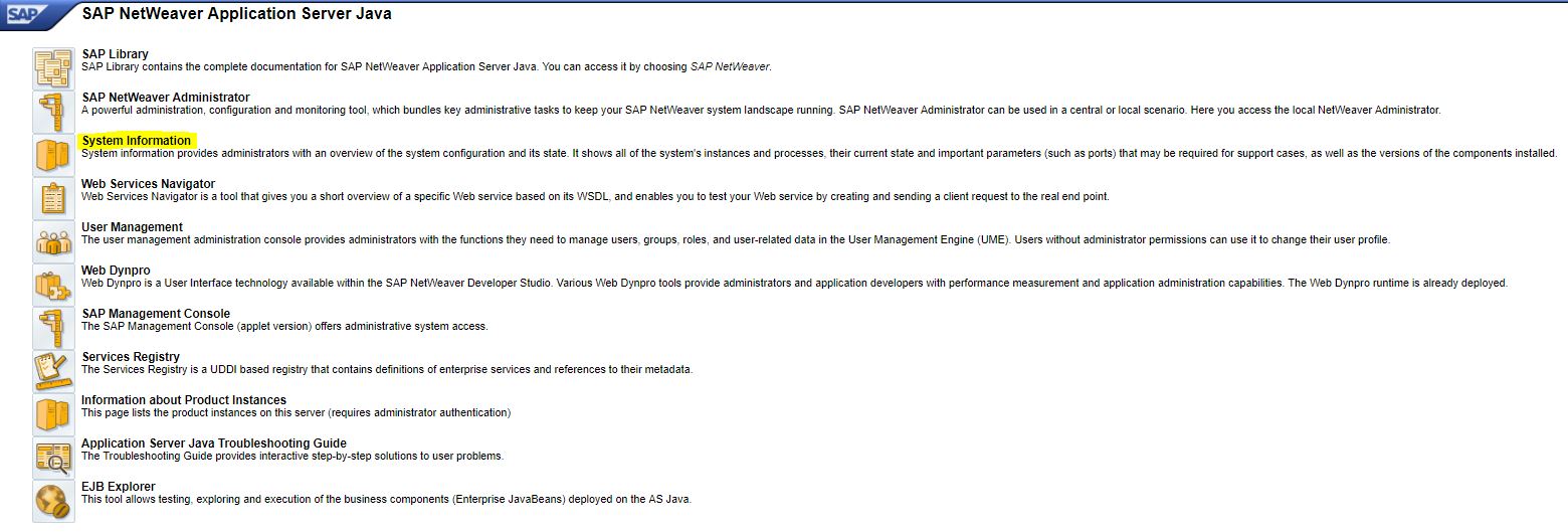 How to check what Components Versions are installed on SAP JAVA AS ...